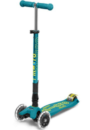 Micro Kickboard front view showing scooter features and sturdy stance
