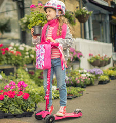 Micro Kickboard Maxi PU wheels and axle detail delivering smooth quiet rides