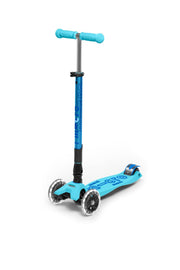 Micro Maxi front view showing LED illuminated wheels and improved visibility