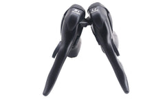 Micronew front view of STI levers showing ergonomic shape and reliable braking