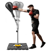MidFerry assembled front view showing compact reflex bag and base, ideal for home workouts
