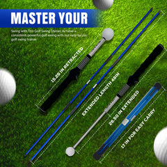Mikani arm band in use stabilizing arms and improving swing connection