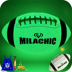 MILACHIC front view of size 6 ball showing panels and glow-ready surface for visibility