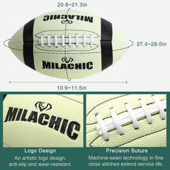 MILACHIC ball being inflated by hand pump for quick game-ready pressure
