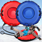 MiniInflat front view of blue and red tubes showing size and bright color benefits