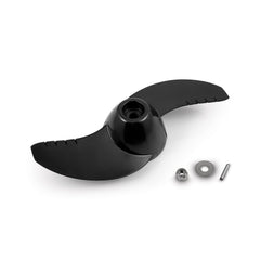Minn Kota MKP-40 front view showing blade shape and fit, improves thrust