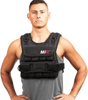 miR front view of vest showing short high fit for stable workouts