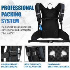 MIRACOL backside with adjustable straps and waist belt for stability