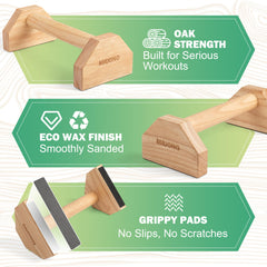 MIUONO closeup of oak wood grain handle offering warm non-slip grip