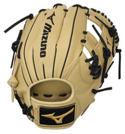 Mizuno glove front view showing design and fit for improved control