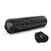 Mobility Nomad front view of inflated topo black roller showing shape and branding for effective recovery