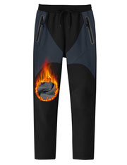 MoFiz front view of black ski pants showing fit and protective shell benefit
