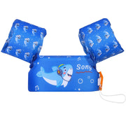 MoKo front view of toddler arm band showing bright design and visibility benefit