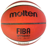 Molten ball front view showing official markings and clear competitive benefit