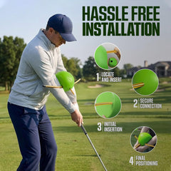 Momentum Pro demo of ball making contact between lead arm and chest to improve swing connection