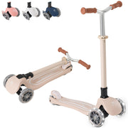 MomnLittle scooter front view showing sturdy three-wheel stability
