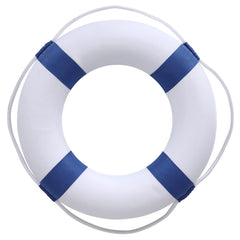 Momotata front view blue life ring showing clear visibility and quick access