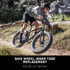 Mongoose inner tube installed on wheel demonstrating easy fit and faster roadside repair