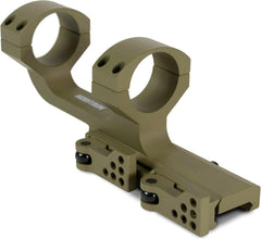 Monstrum front view of mount showing dual rings and FDE finish, durable and low weight