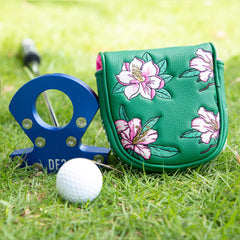 montela golf close-up azalea embroidery highlights premium stitched detail