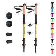 Montem front view of two yellow poles showing compact travel benefits