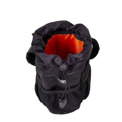 Moosetreks stem bag top open with drawcord for one-handed access