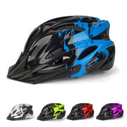 Moplasz front view blue helmet showing shape and protective shell benefit