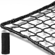 Morelux front view of 10x15ft net showing full coverage and safe stopping
