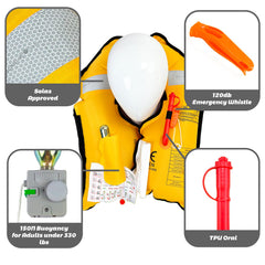 morinokawau inflated bladder with reflective bands for better visibility