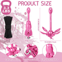 MorningRo folded anchor closeup displaying compact size and secure locking for storage