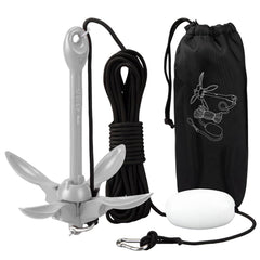 MorningRo front view of folding grapnel anchor showing design and portability