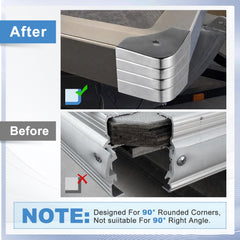 MorningRo cap installed on pontoon corner demonstrating secure fit and improved look