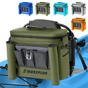 MORXPLOR front view seat-back cooler showing storage and rugged shell