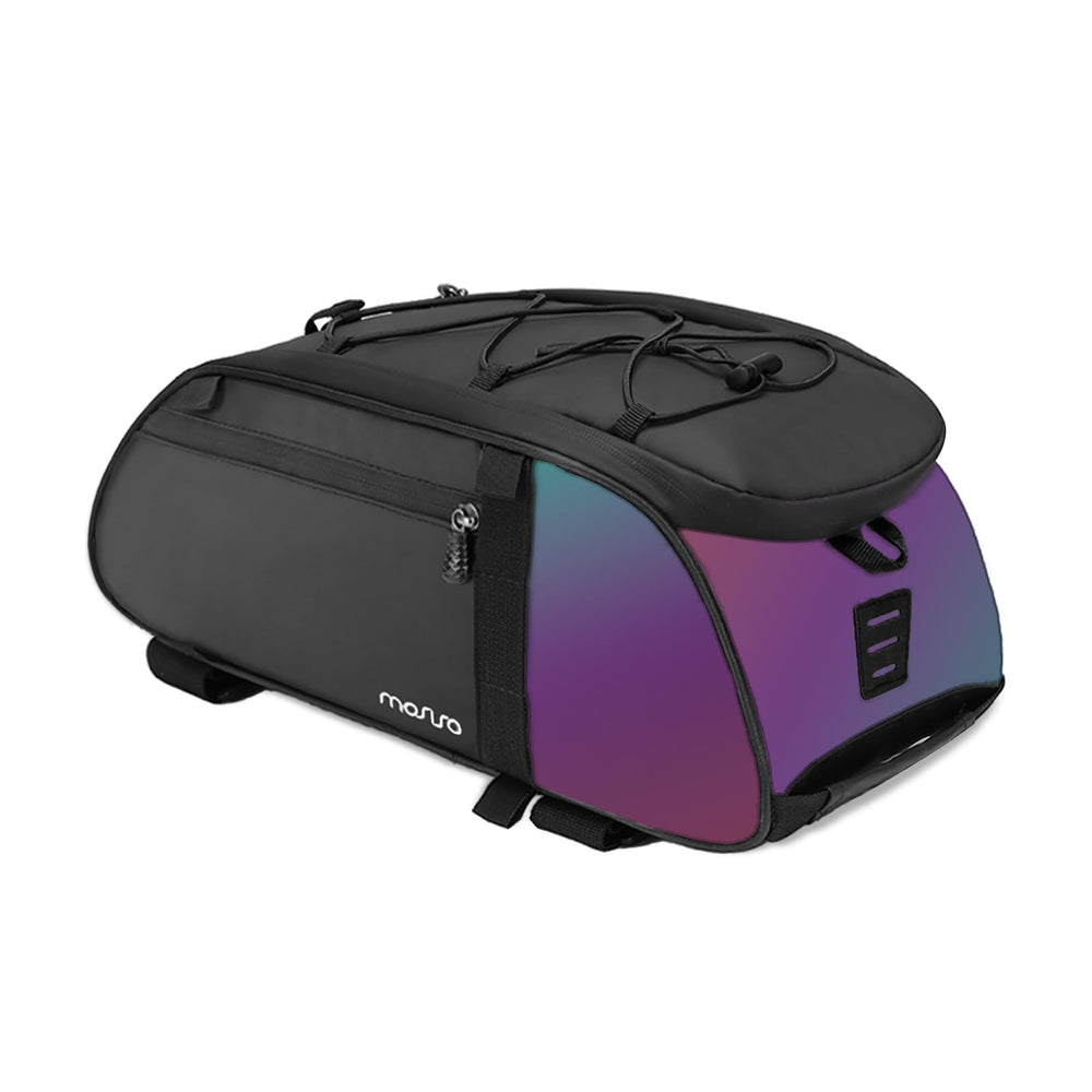 MOSISO front view of rear trunk bag showing size and pockets for quick grab