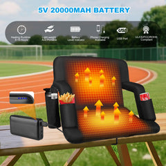 Moteoza 20000mAh battery pack displayed, powering long-lasting warmth