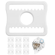 Motionchic front view of white 10-piece clip kit showing clean packaging and quantity benefits