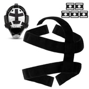 Motionchic front view of full black 5-point harness restoring helmet fit