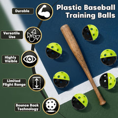 Mototo ball being hit with bat demonstrating safe lightweight practice benefit