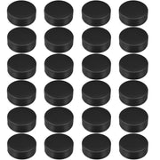 Mototo front view of eight black foam pucks showing compact set and bag benefit