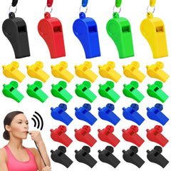 Mototo front packshot showing 100 colorful whistles for easy event supply