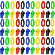 Mototo front packaging showing 50 multicolor whistles and bracelets for events