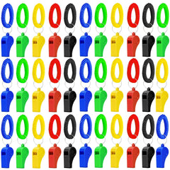 Mototo front packaging showing 50 multicolor whistles and bracelets for events