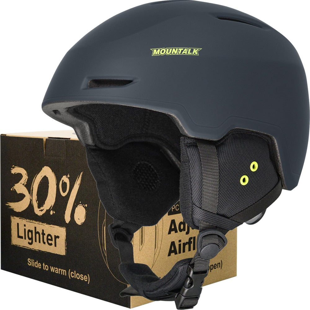 MOUNTALK front profile navy helmet showing sleek fit and lightweight design