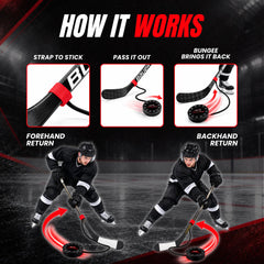 Mr. Assist strap attached to stick showing secure fit and quick on-off convenience