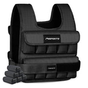 MSPORTS front view of vest showing fit and compact profile for better workouts