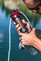 MSR MiniWorks ceramic and carbon filter close-up demonstrating durable filtration performance