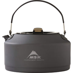 MSR Pika front view showing compact hard-anodized body and 1L capacity for lightweight trips