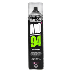 Muc-Off MO-94 spray being applied to derailleur to protect and displace moisture