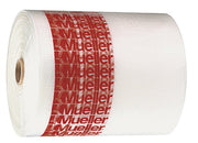 MUELLER red dispenser holding a roll of 1500 disposable ice bags for quick access
