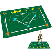 MUKESKY front view of full training mat showing practice area and markers for focused drills